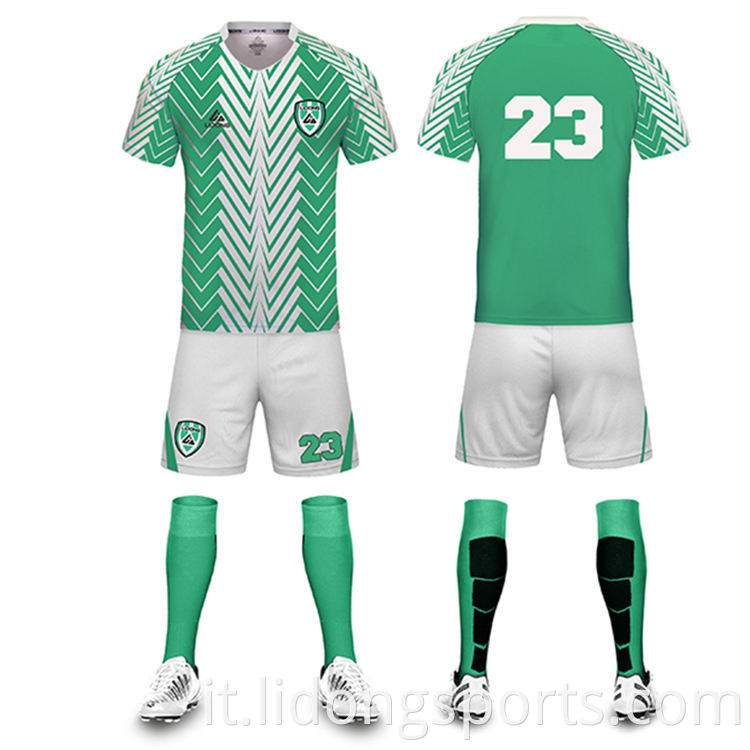 Lidong Full Over Sublimation Digital Printing Digital Jersey / Nome della squadra personalizzato Uniforme da calcio / camicia da calcio